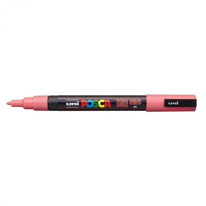 UNİ POSCA SU BAZLI POSTER MARKER 0.9-1.3 MERCAN PEMBE PC-3M