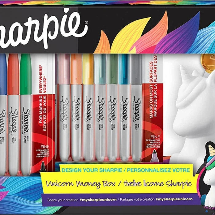 SHARPİE 2164411 PERMANENT FINE MARKER SET 16 LI - UNICORN KUMBARA HEDİYELİ