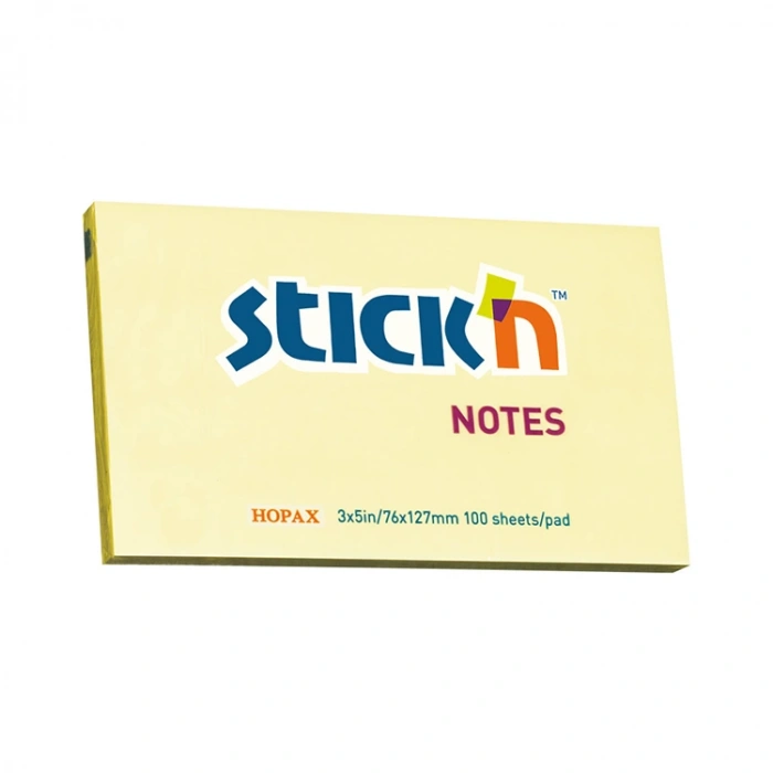 GIPTA STICKN 76X127 PASTEL SARI YAPIŞKANLI NOTLUK 100 YP.