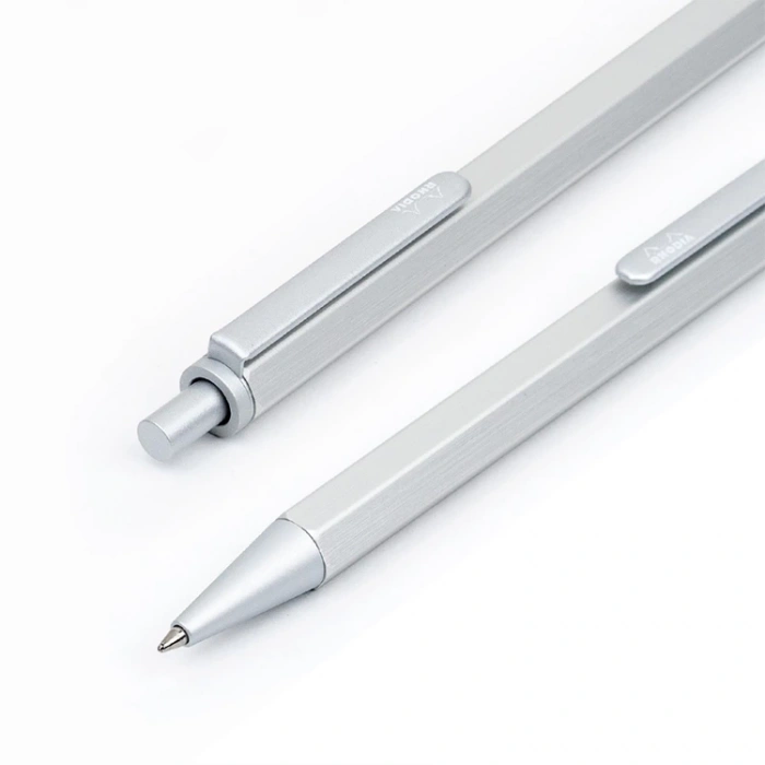 RHODIA SCRIPT 0.7mm HEXAGONAL ALÜMİNYUM GÖVDE TÜKENMEZ KALEM GÜMÜŞ