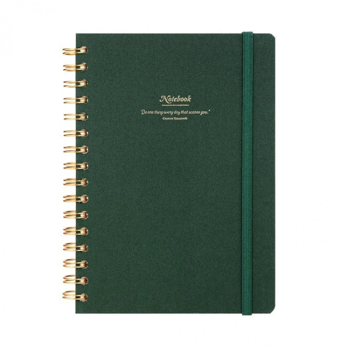 VICTORIAS JOURNALS 1601  CANVAS SERT KAPAK A5  100gr.160 SYF. ÇİZGİLİ DEFTER YEŞİL