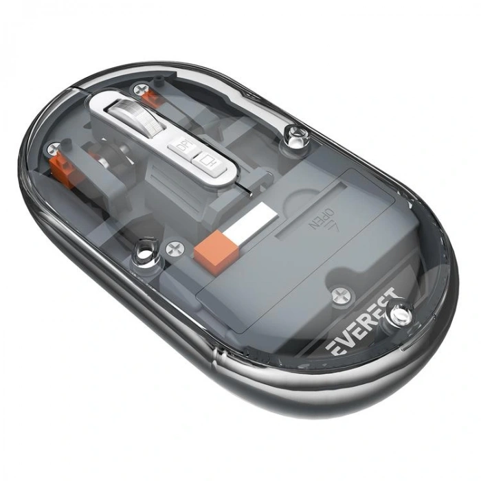EVEREST SM-BT29 GLASSY USB GRİ TRANSPARAN BLUETOOTH VE 2.4GHZ KABLOSUZ MOUSE