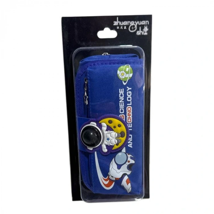 ZİZU 0138 IŞIKLI ASTRONOT FİGÜR 2 GÖZLÜ KALEM ÇANTASI