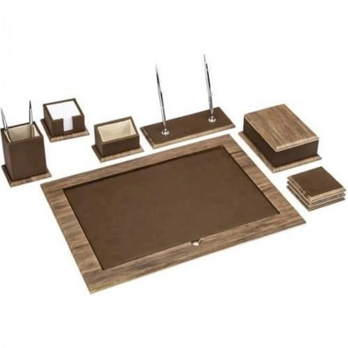 GIPTA 7126 NATURE 8 PARÇA AHŞAP SÜMEN TAKIMI KAHVE- KREM