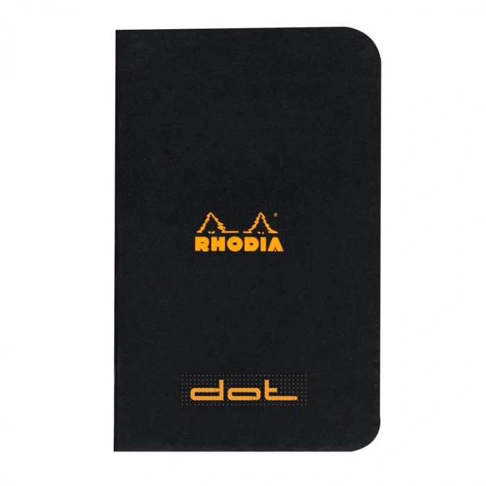 RHODIA DOT 75x120mm NOKTALI DEFTER SİYAH KAPAK 24 YP.