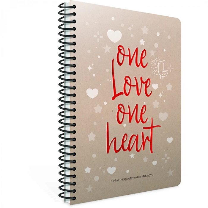 GIPTA LOVE BOOK SPİRALLİ KARTON KAPAK A4 80 YP KARELİ DEFTER