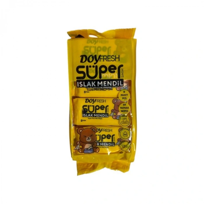 DOYFRESH DF100-05 SÜDOR SÜPER MİNİ CEP TİPİ ISLAK MENDİL PAKET 8Lİ (1 PAKET)