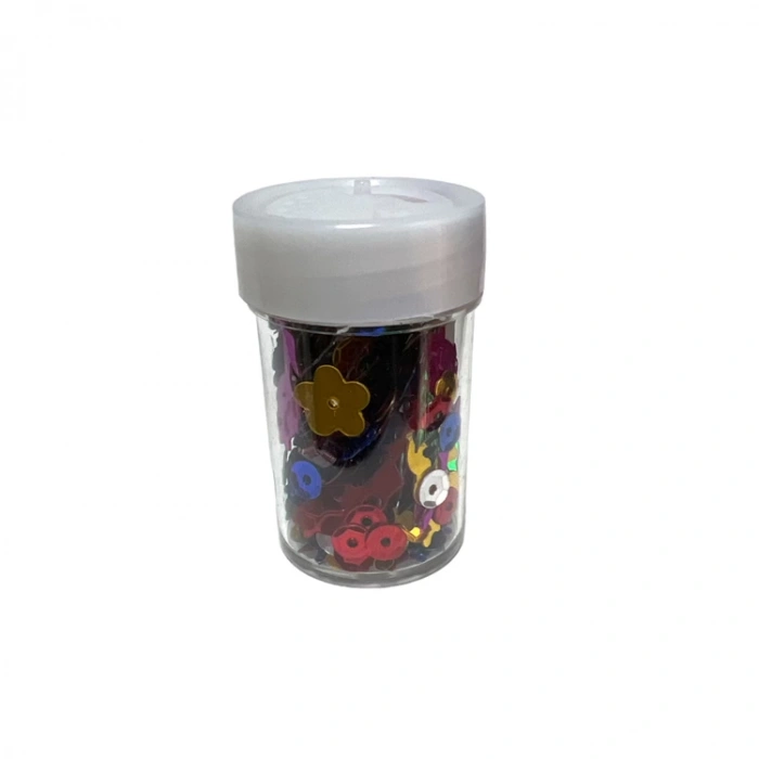 BU-BU PL0002 RENKLİ PUL KARIŞIK DESEN TUZLUK  6 gr. - TEKLİ