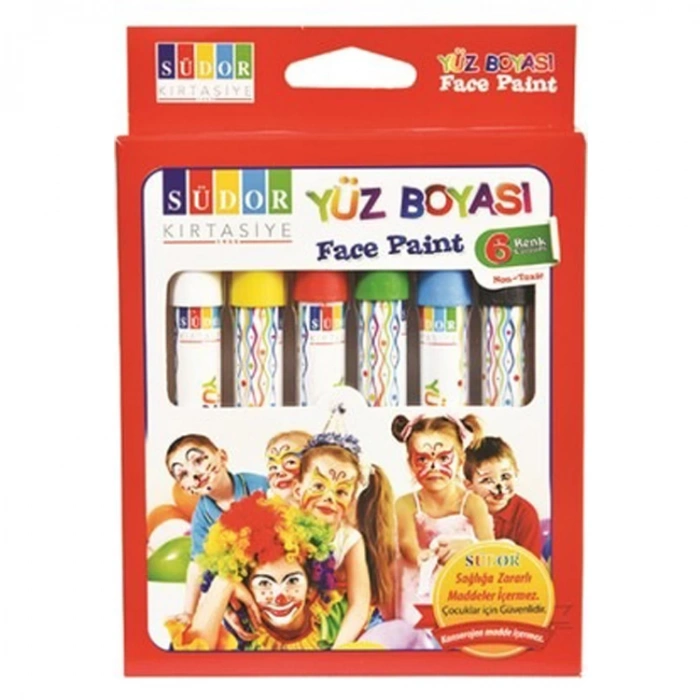 SÜDOR YB01 YÜZ BOYASI 6 RENK