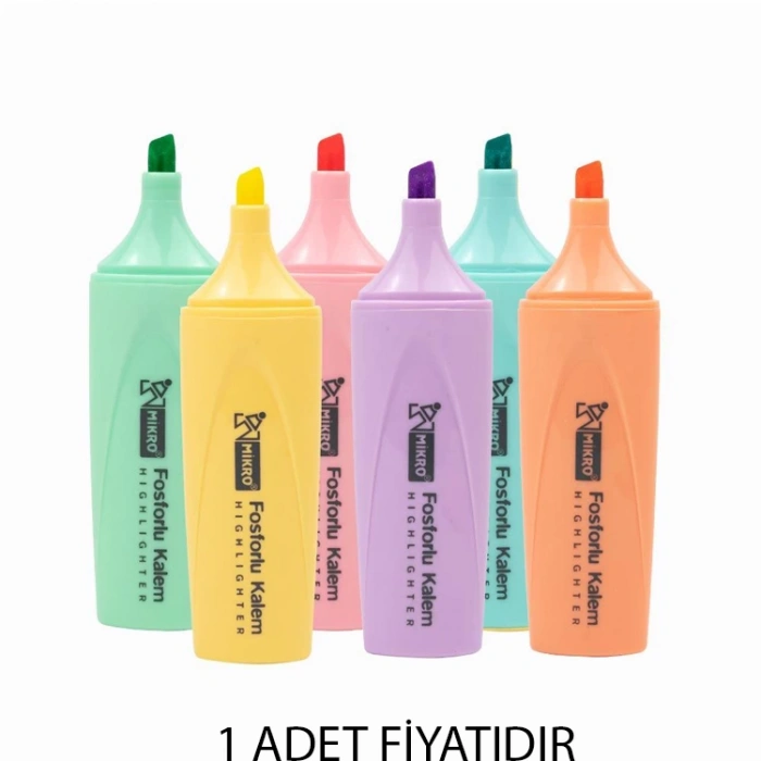 MİKRO MK 605 PASTEL FOSFORLU İŞARET KALEMİ