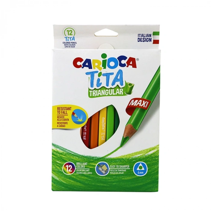 CARIOCA TİTA 42791 JUMBO ÜÇGEN KURUBOYA KALEMİ 12Lİ
