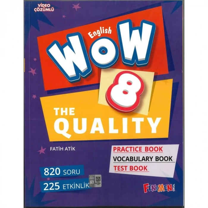 FENOMEN 8. SINIF WOW ENGLISH THE QUALITY + PRACTICE BOOK + VOCABULARY BOOK + TEST BOOK