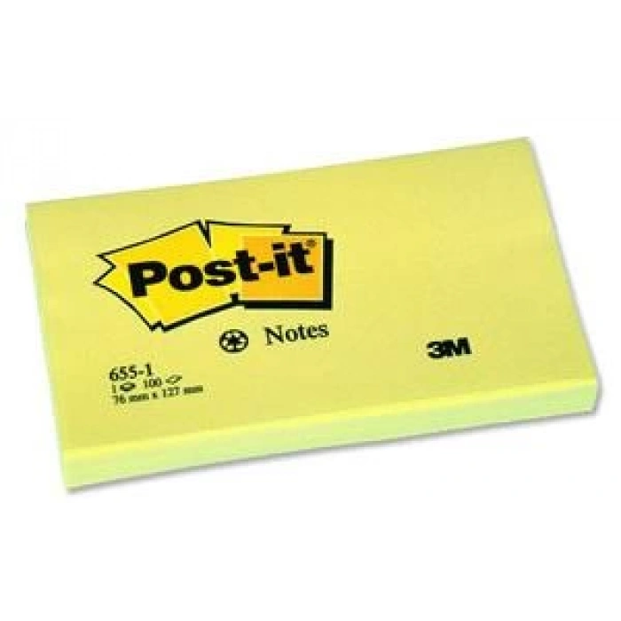 3M POST-IT 655 SARI YAPIŞKAN NOTLUK 76x127