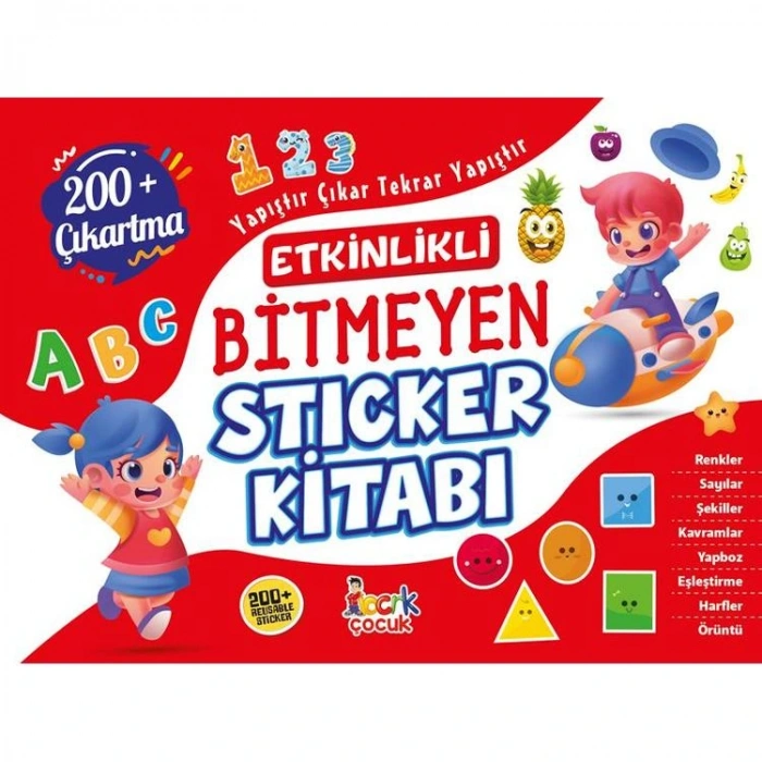 BICIRIK - ETKİNLİKLİ BİTMEYEN STICKER KİTABI  200+ ÇIKARTMA