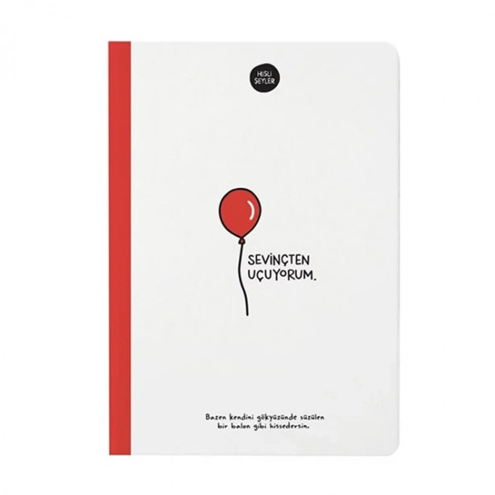 KESKİN HİSLİ ŞEYLER 14X20 SERT KAPAK ÇİZGİLİ DEFTER 64 YP.- SEVİNÇTEN UÇUYORUM