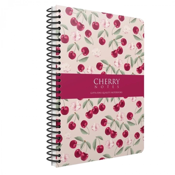 GIPTA CHERRY SPİRALLİ SERT KAPAK 17x24 120YP.KARELİ DEFTER