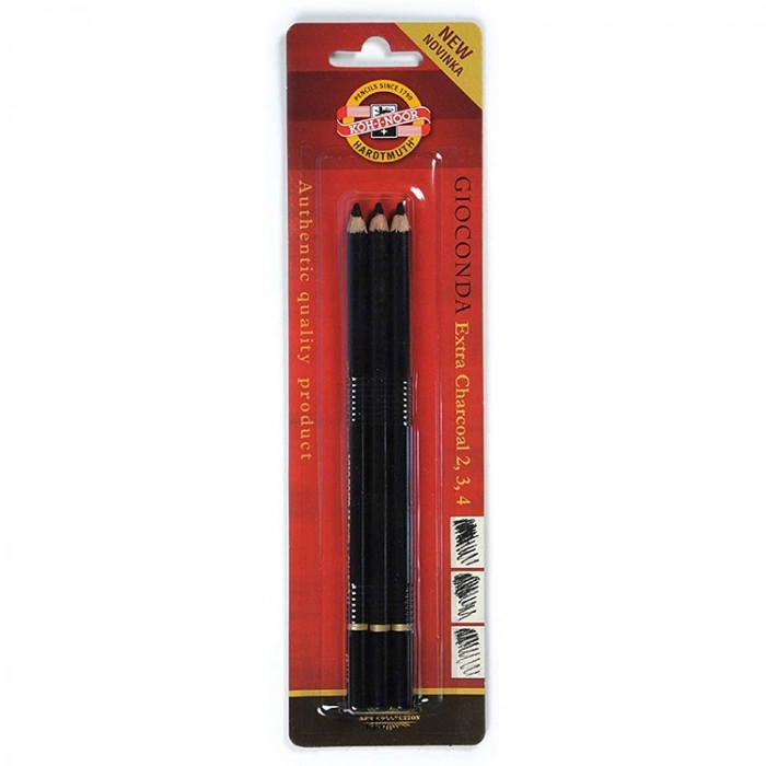 KOH-I NOOR 8811 GIOCONDA BLACK CHARCOAL KÖMÜR KALEMİ 3LÜ