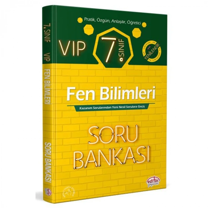 EDİTÖR 7.SINIF VIP FEN BİLİMLERİ SORU BANKASI
