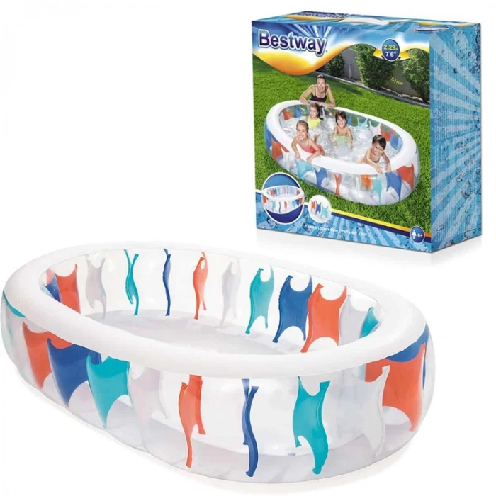 BESTWAY KZL-BW54066 JUMBO KRİSTAL ŞİŞME HAVUZ 229X152X51cm KUTULU