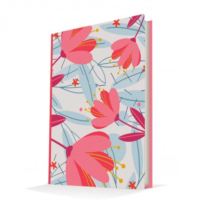 DEFTER PASTELS - RED 16.5x23.5cm SERT KAPAK ÇİZGİLİ 96 YP. DEFTER 64525-1