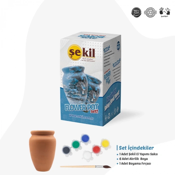 ŞEKİL SKS-02  SERAMİK SAKSI BOYAMA SETİ