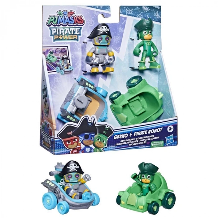 HASBRO F2649/F4586 PJ MASKS 2Lİ FİGÜRLÜ ARAÇ SETİ GEKKO PIRATE ROBOT