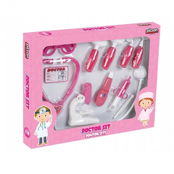 PİLSAN 03-232 PEMBE DOKTOR SETİ 11 PARÇA 3+