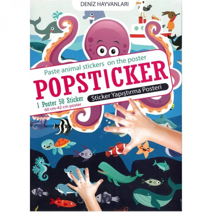 LAMA TOYS POPSTICKER POSTER DENİZ HAYVANLARI STICKER