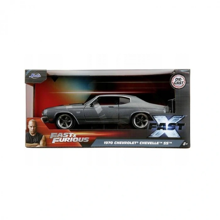 SİMBA JADA 3203099 FAST & FURIOUS 1:24 1970 CHEVROLET CHEVELLE SS DIE CAST METAL ARABA KUTULU 8+