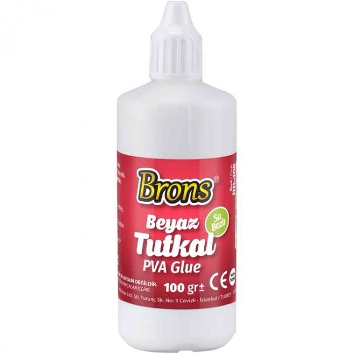 BRONS BR-408 PVA SU BAZLI BEYAZ TUTKAL 100gr