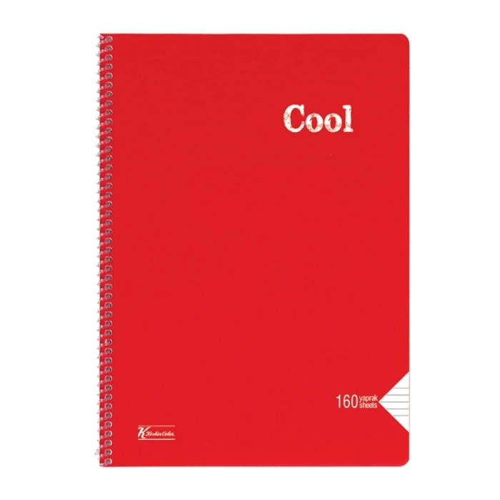 KESKİN COOL PP KAPAK SPİRALLİ DEFTER A4 160 YP. ÇİZGİLİ