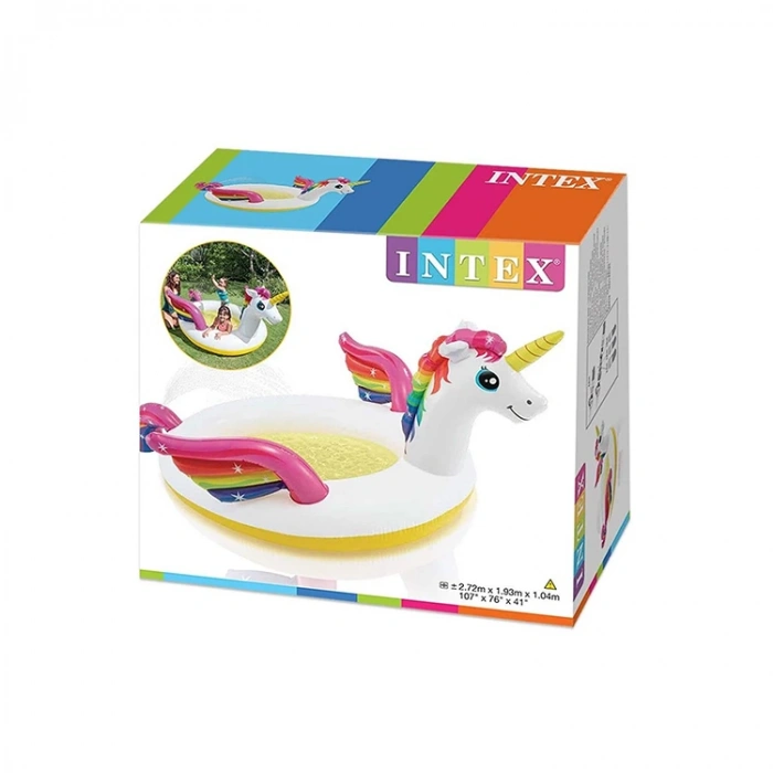 İNTEX 57441NP ŞİŞİRİLEBİLİR UNİCORN BİNİCİ- TUTMAÇLI ADA 272x193x104 cm