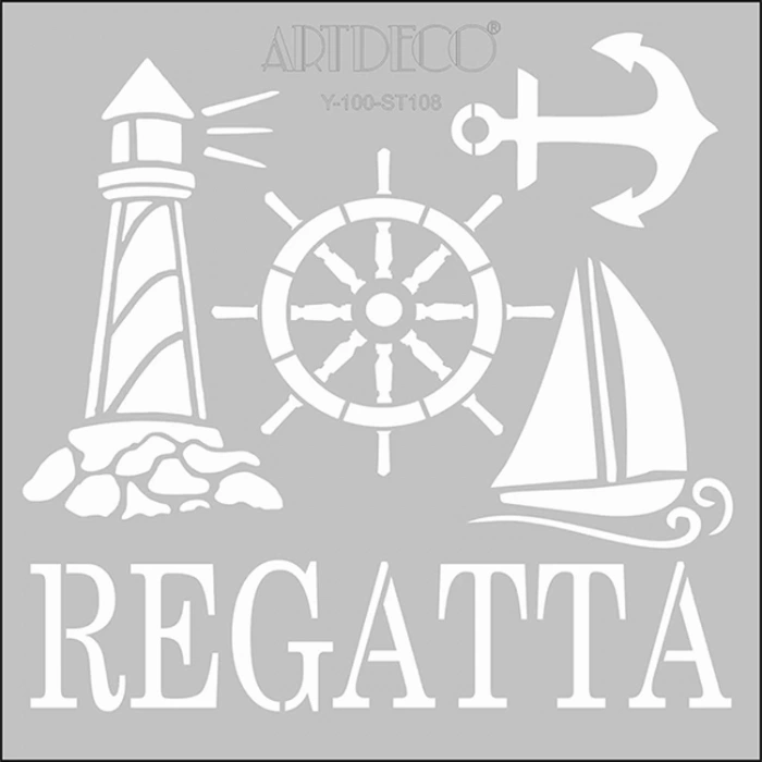ARTDECO STENCİL 30X30CM DENİZE DAİR 108