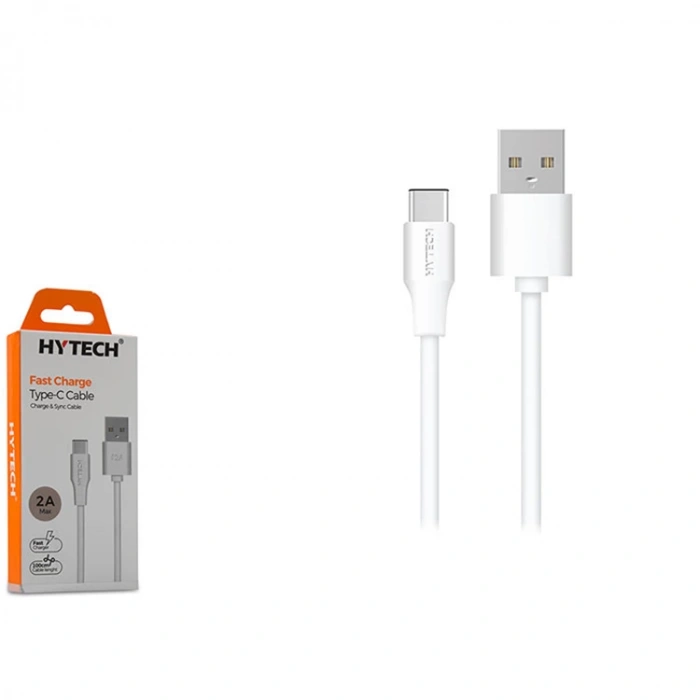 HYTECH HY-X105 1m 2A TYPE-C BEYAZ ŞARJ KABLOSU
