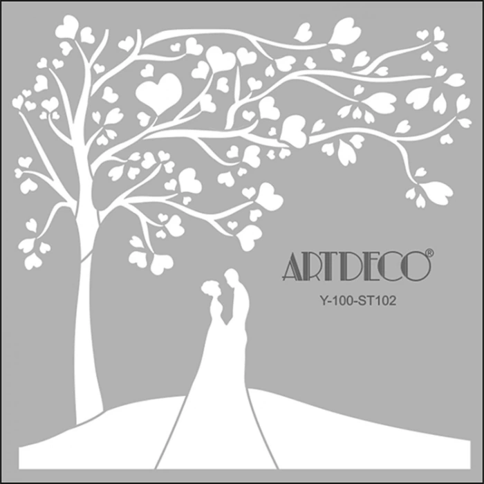 ARTDECO STENCİL 30X30CM  AŞIKLAR 102