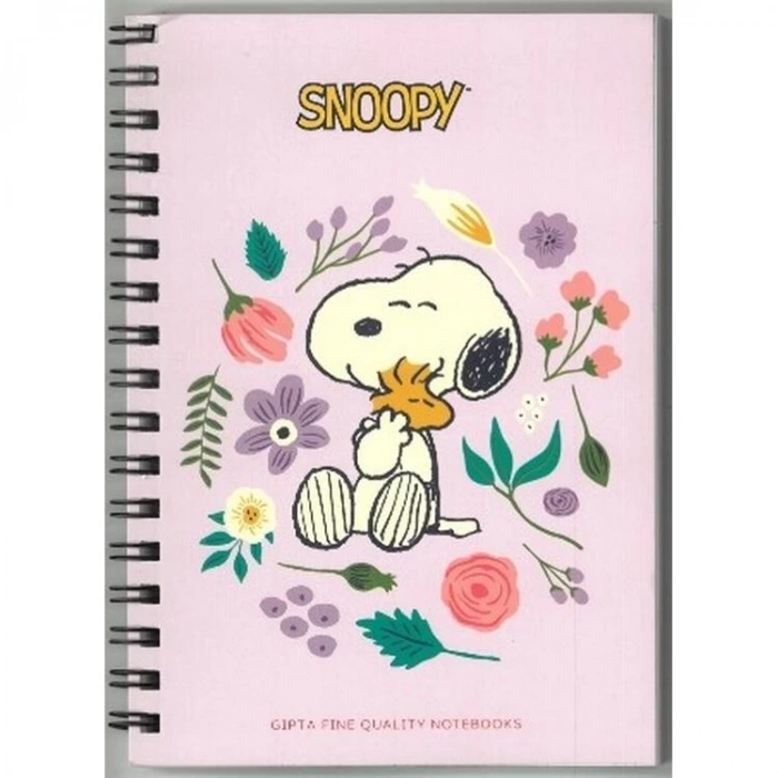 GIPTA SNOOPY A6 SPİRALLİ KARTON KAPAK 80 YP. ÇİZGİLİ NOT DEFTERİ - TEKLİ