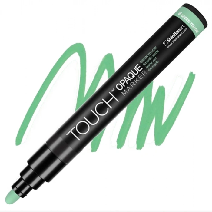 TOUCH OPAQUE SU BAZLI MARKER KALEM 1.5-2.3mm - MEDIUM PACK GREEN YELLOW 8 - SH8613003-2019