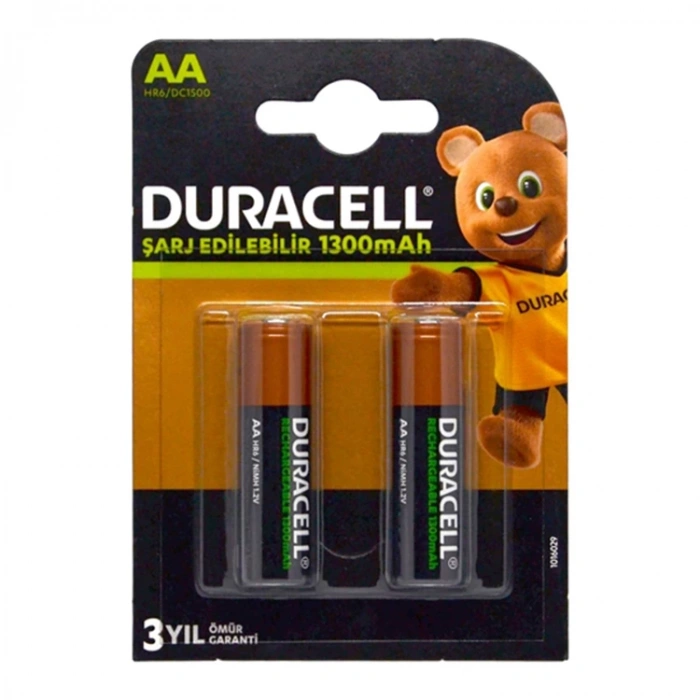 DURACELL RECHARGEABLE (ŞARJLI) KALEM PİL 1300 AA 2Lİ