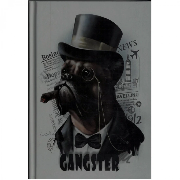 DEFFTER ANIMALS / GANSTER DOG SERT KAPAK A5 ÇİZGİLİ DEFTER 96 YP