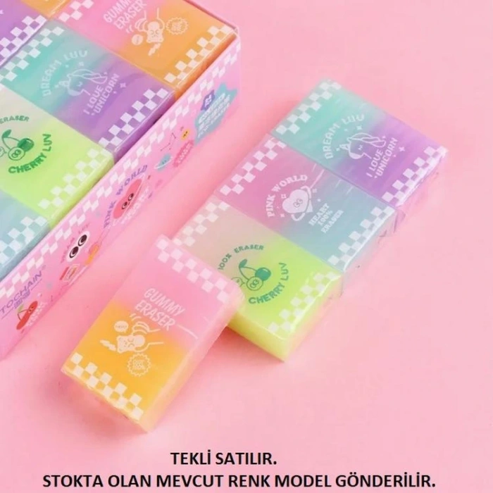 GIPTA K234500 PINK WORLD TRANSPARENT RENKLİ SİLGİ - TEKLİ