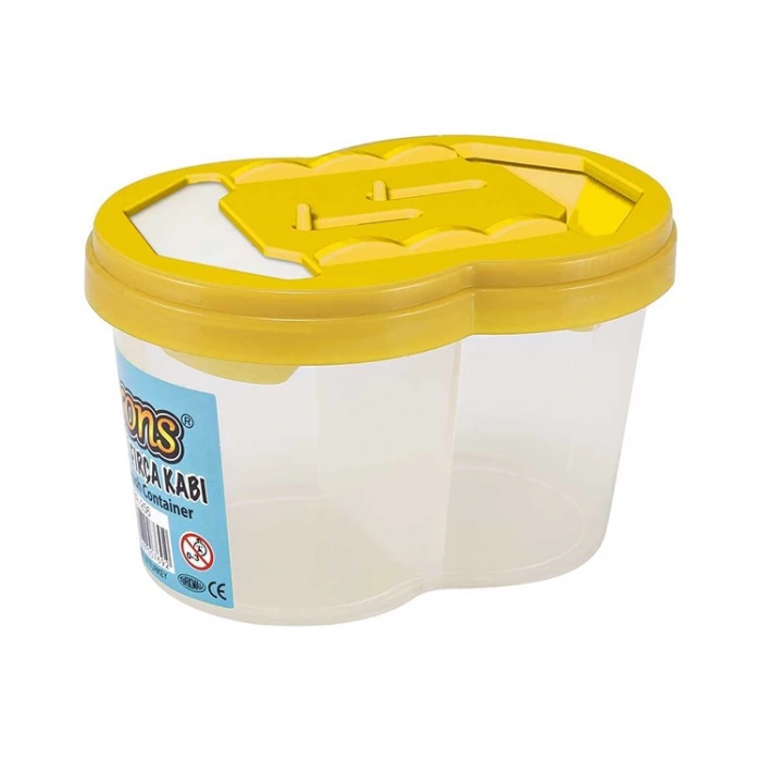 BRONS BÖLMELİ SULU BOYA FIRÇA KABI