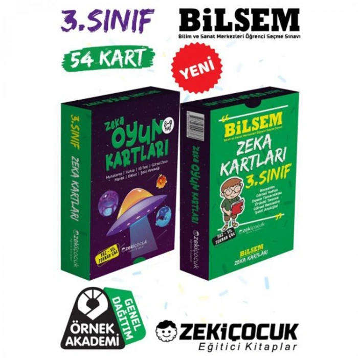 ZEKİ ÇOCUK 3.SINIF BİLSEM ZEKA KARTLARI