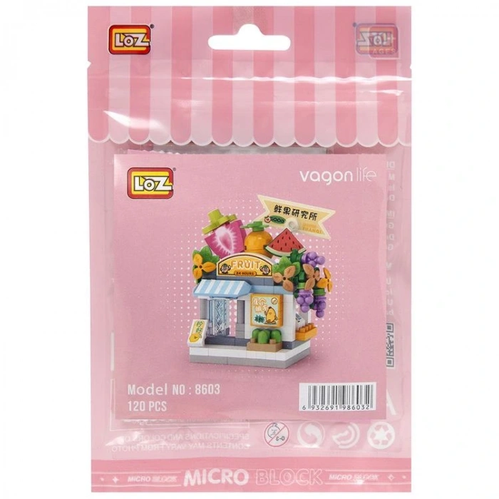 VAGONLIFE LOZ 8603 MİKRO BLOK MEYVE DÜKKANI 120 PARÇA