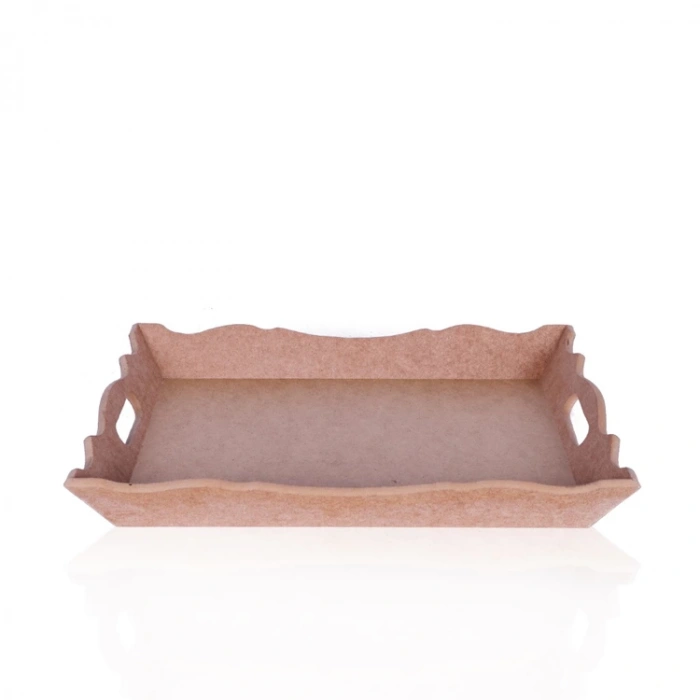 TEKNOPOİNT AHŞAP HOBİ TPS44 GENİŞ DALGALI TEPSİ BÜYÜK