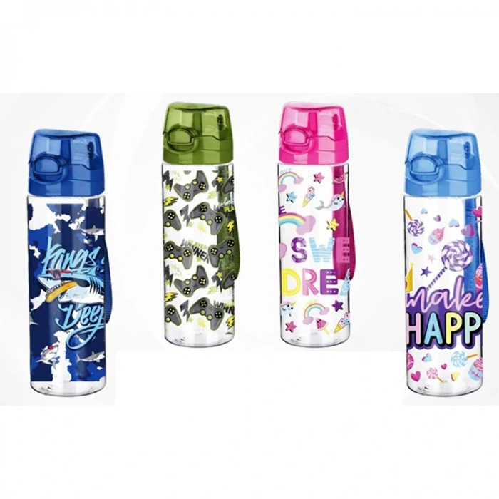 BUBBLES PM-3076 PİPETLİ ŞEFFAF MATARA 700ml