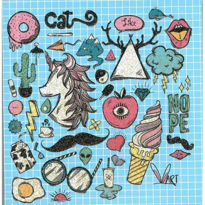 PRESTİJ 11X11 KARTON KAPAK SİMLİ MAVİ NEŞELİ VERONA 56 YP ÇİZGİSİZ DEFTER