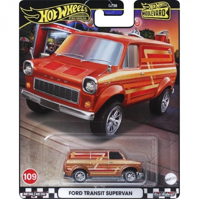 HOT WHEELS PREMIUM GJT68/HRT76 BOULEVARD FORD TRANSIT SUPERVAN