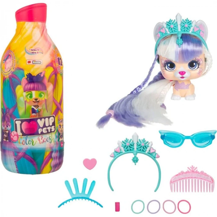 GIOCHI VIP 712003 SURPRİZ PETS RENGARENK ŞİŞE S3