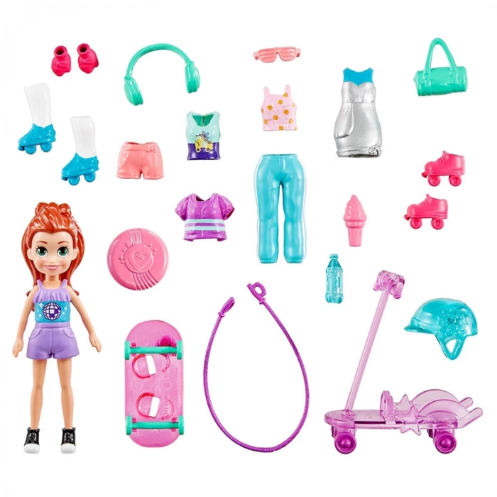 MATTEL GBF85-HDW51 POLLY POCKET SPOR YAPIYOR OYUN SETİ