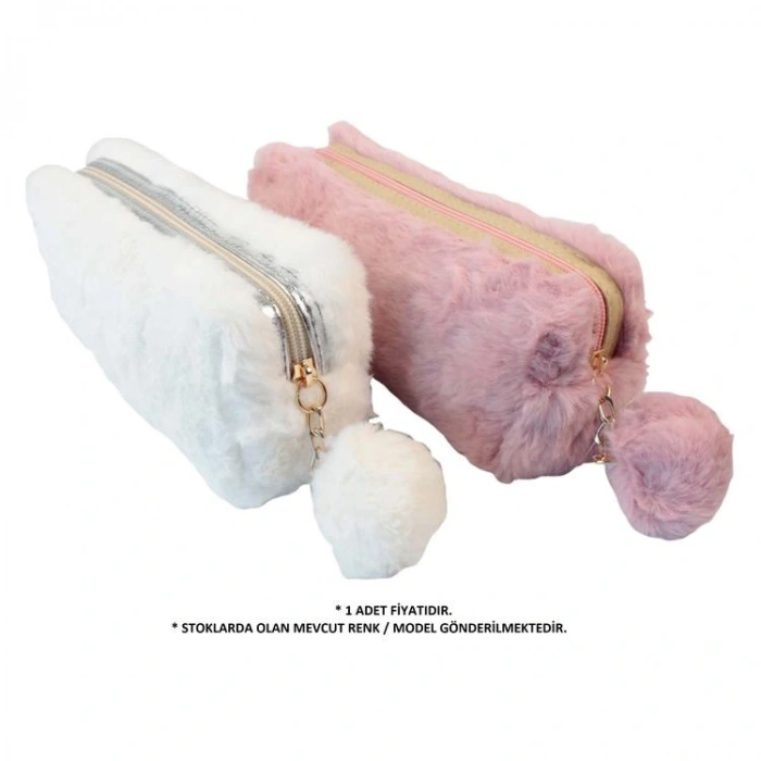 CEM DOLPHIN PC-897 PON PON AKSESUARLI PELUŞ KALEM ÇANTASI